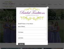 Tablet Screenshot of bridaltraditionsnc.com